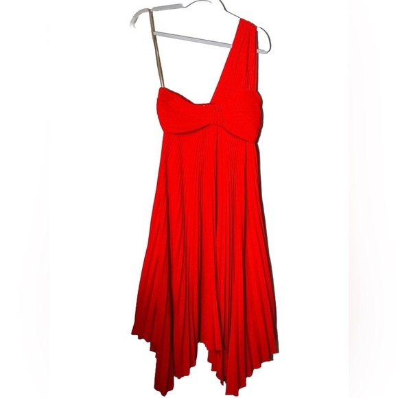 A.L.C one-shoulder plisse dress size 0 - Picture 8 of 16